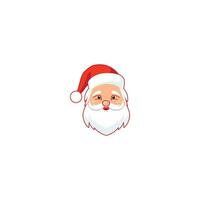 ein herrlich Symbol von Santa claus Gesicht. mit ein warm lächeln, klassisch rot Hut. perfekt zum Hinzufügen ein berühren von Weihnachten Geist zu Grafik, Karten, Webseiten, und Anwendungen. Vektor Symbol Illustration Vorlage