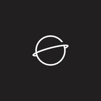 Brief G Planet Ring Orbital Logo Vektor