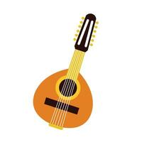 vektor mandolin musikalisk instrument isolerat på vit bakgrund