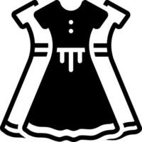 fast ikon för klänningar vektor
