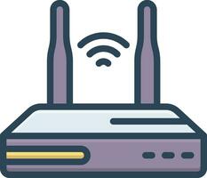 Farbe Symbol zum Router vektor