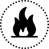 solide Symbol zum Feuer vektor