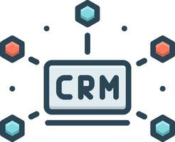 Farbe Symbol zum crm vektor