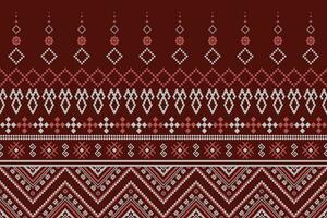 röd traditionell etnisk mönster paisley blomma ikat bakgrund abstrakt aztec afrikansk indonesiska indisk sömlös mönster för tyg skriva ut trasa klänning matta gardiner och sarong vektor