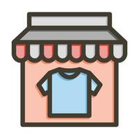 Kleider Geschäft Vektor dick Linie gefüllt Farben Symbol zum persönlich und kommerziell verwenden.