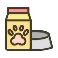 Hund Essen Vektor dick Linie gefüllt Farben Symbol zum persönlich und kommerziell verwenden.