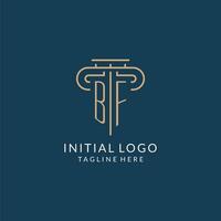 Initiale Brief bf Säule Logo, Gesetz Feste Logo Design Inspiration vektor