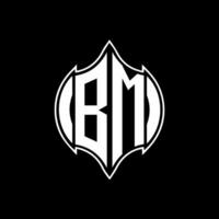 bm brev logotyp. bm kreativ monogram initialer brev logotyp begrepp. bm unik modern platt abstrakt vektor brev logotyp design.