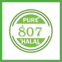 Design mit halal Blatt Design 807 vektor