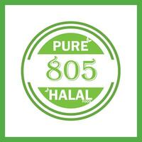 Design mit halal Blatt Design 805 vektor