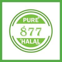 Design mit halal Blatt Design 877 vektor