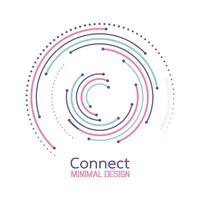 abstrakte Netzwerkverbindung. Symbol-Logo-Design. Vektor-Illustration vektor