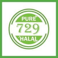 Design mit halal Blatt Design 729 vektor