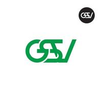 Brief gsv Monogramm Logo Design vektor