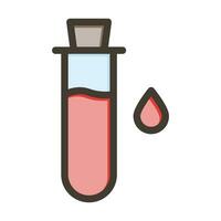 Blut Prüfung Vektor dick Linie gefüllt Farben Symbol zum persönlich und kommerziell verwenden.