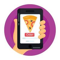 Pizza online bestellen vektor