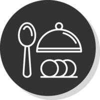 Abendessen-Vektor-Icon-Design vektor