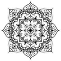 Mandala zum Henna, mehndi, Tätowierung, Dekoration, Färbung Buch. dekorativ runden Ornamente. ethnisch orientalisch kreisförmig Ornament Vektor. Anti-Stress Therapie Zeichnung vektor