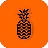 Ananas-Vektor-Icon-Design vektor