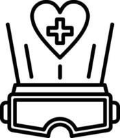 virtuell Wirklichkeit Therapie Vektor Symbol Design