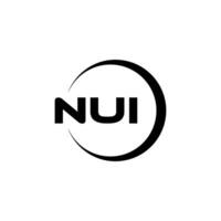 nui brev logotyp design, inspiration för en unik identitet. modern elegans och kreativ design. vattenmärke din Framgång med de slående detta logotyp. vektor