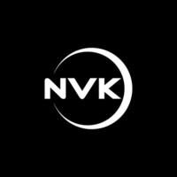 nvk brev logotyp design, inspiration för en unik identitet. modern elegans och kreativ design. vattenmärke din Framgång med de slående detta logotyp. vektor