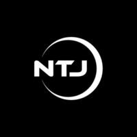 ntj Brief Logo Design, Inspiration zum ein einzigartig Identität. modern Eleganz und kreativ Design. Wasserzeichen Ihre Erfolg mit das auffällig diese Logo. vektor