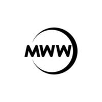 mww brev logotyp design, inspiration för en unik identitet. modern elegans och kreativ design. vattenmärke din Framgång med de slående detta logotyp. vektor