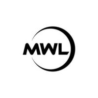 mwl brev logotyp design, inspiration för en unik identitet. modern elegans och kreativ design. vattenmärke din Framgång med de slående detta logotyp. vektor