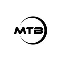 mtb Brief Logo Design, Inspiration zum ein einzigartig Identität. modern Eleganz und kreativ Design. Wasserzeichen Ihre Erfolg mit das auffällig diese Logo. vektor