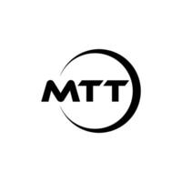 mtt brev logotyp design, inspiration för en unik identitet. modern elegans och kreativ design. vattenmärke din Framgång med de slående detta logotyp. vektor