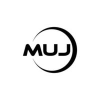 muj Brief Logo Design, Inspiration zum ein einzigartig Identität. modern Eleganz und kreativ Design. Wasserzeichen Ihre Erfolg mit das auffällig diese Logo. vektor