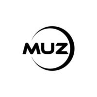 Muz Brief Logo Design, Inspiration zum ein einzigartig Identität. modern Eleganz und kreativ Design. Wasserzeichen Ihre Erfolg mit das auffällig diese Logo. vektor