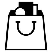Einkaufen Tasche Symbol zum uiux, Netz, Anwendung, Infografik, usw vektor