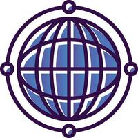 virtuell Welt Globus Vektor Symbol Design