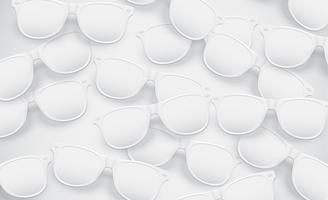 Weiße Mattsonnenbrille für advertng, Vektorillustration vektor