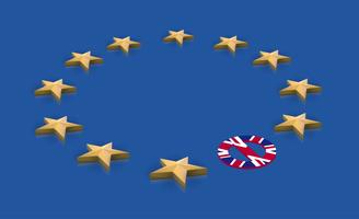 Illustration för BREXIT - Storbritannien lämnar EU, vektor