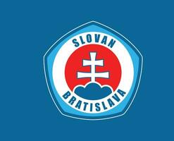 slovan bratislava klubb symbol logotyp slovakia liga fotboll abstrakt design vektor illustration med blå bakgrund