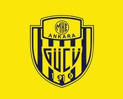 Ankaragucu Verein Logo Symbol Truthahn Liga Fußball abstrakt Design Vektor Illustration mit Gelb Hintergrund