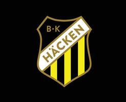 bk hacken klubb logotyp symbol Sverige liga fotboll abstrakt design vektor illustration med svart bakgrund