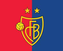 basel klubb logotyp symbol schweiz liga fotboll abstrakt design vektor illustration med blå och röd bakgrund