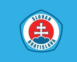 slovan bratislava klubb symbol logotyp slovakia liga fotboll abstrakt design vektor illustration med cyan bakgrund