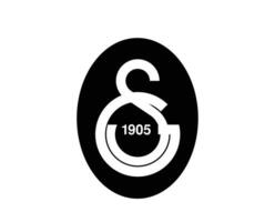 galatasaray Verein Logo Symbol schwarz Truthahn Liga Fußball abstrakt Design Vektor Illustration