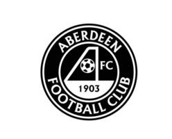 aberdeen fc klubb logotyp symbol svart skottland liga fotboll abstrakt design vektor illustration