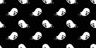 spöke sömlös mönster vektor halloween läskigt upprepa tapet scarf isolerat bricka bakgrund jäkel ondska tecknad serie illustration klotter gåva slå in papper design