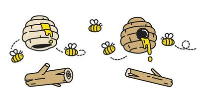 Honig Biene Vektor Bär Polar- Marmelade Symbol Gekritzel Karikatur wiederholen Hintergrund Fliese Hintergrund Illustration Design