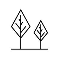das Gruppe von Bäume Symbol. einfach Gliederung Stil. Biodiversität, nachhaltig, Harmonie, Umfeld, Natur, Blumen, Wald Konzept. dünn Linie Symbol. Vektor Illustration isoliert.