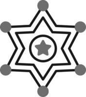 Sheriff-Abzeichen-Vektorsymbol vektor