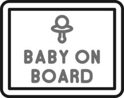 Baby auf Tafel Vektor Symbol