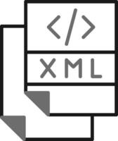 xml fil vektor ikon